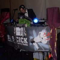 Matt Simmons spins some vinyl